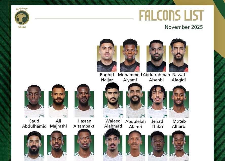 السعودية تعلن قائمة المنتخب الوطني لشهر نوفمبر: بقيادة الدوسري؛ سيلعب ضد فريقين أفريقيين